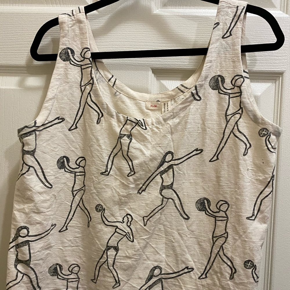 PO-EM tank Anthropologie blouse
